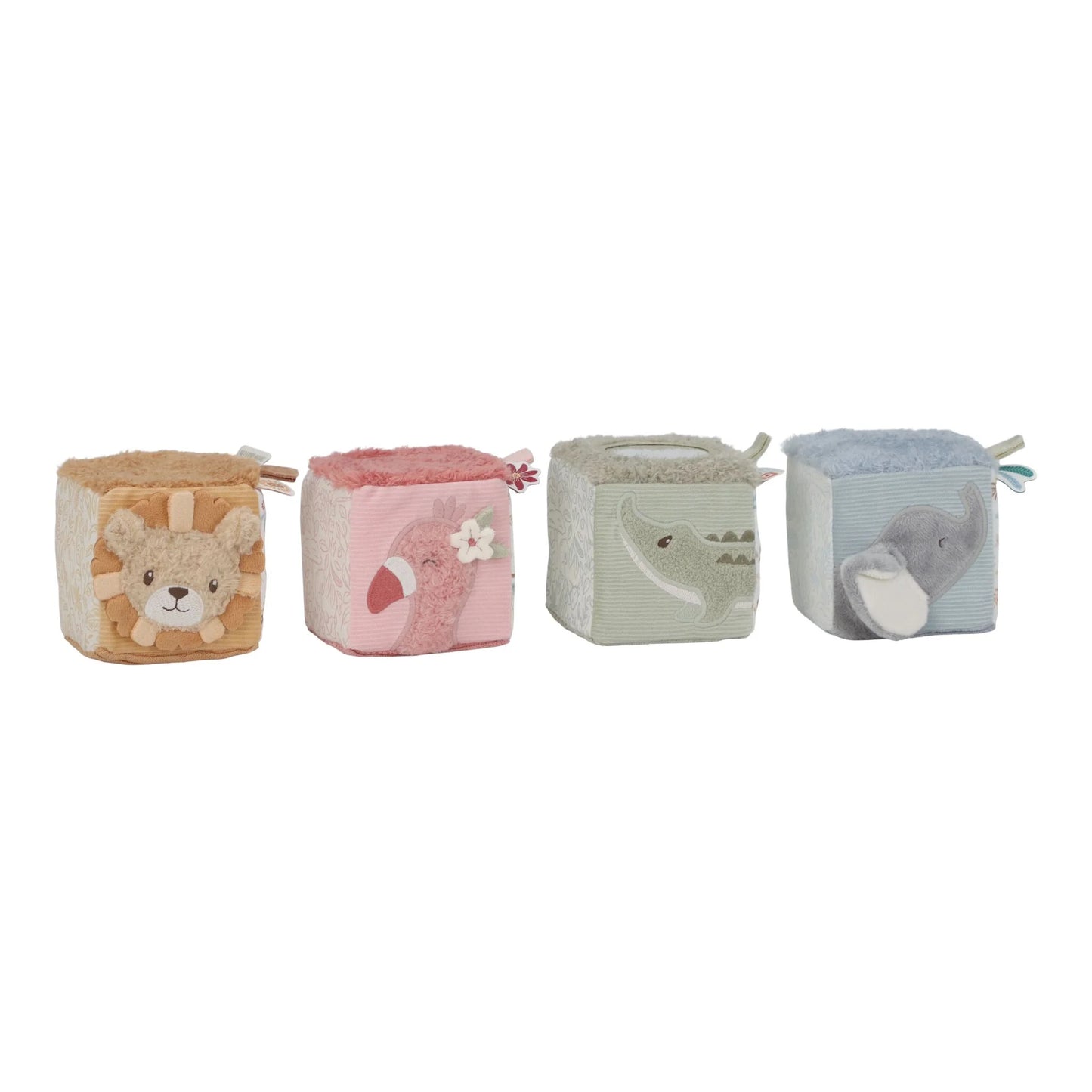 Lot de 4 cubes doux - Safari Friends