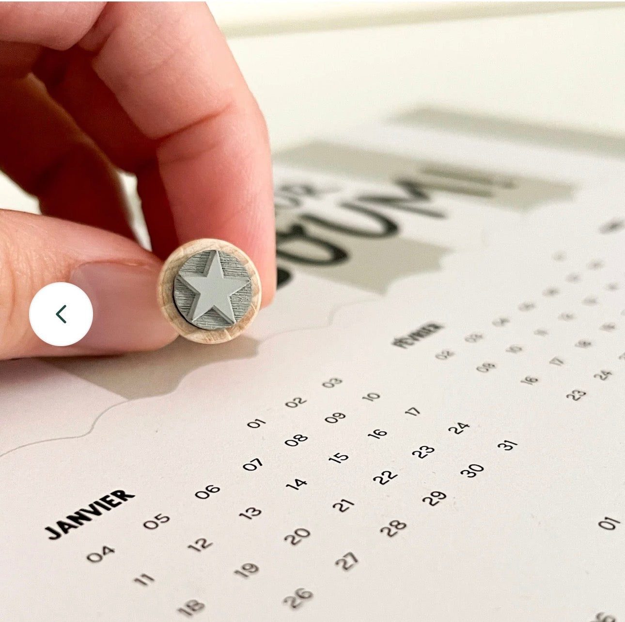 Calendrier mon coeur fait boom - rayures
