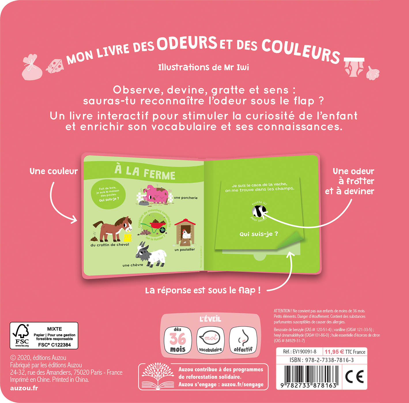 Mon livre des odeurs et des couleurs - Les odeurs qui puent