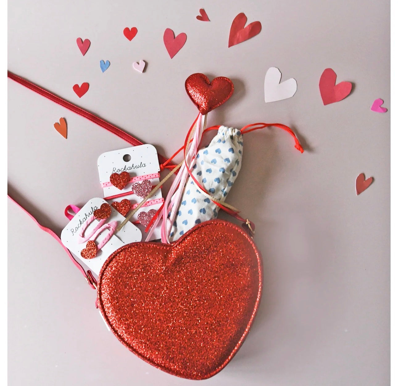 Élastiques à paillettes cœurs