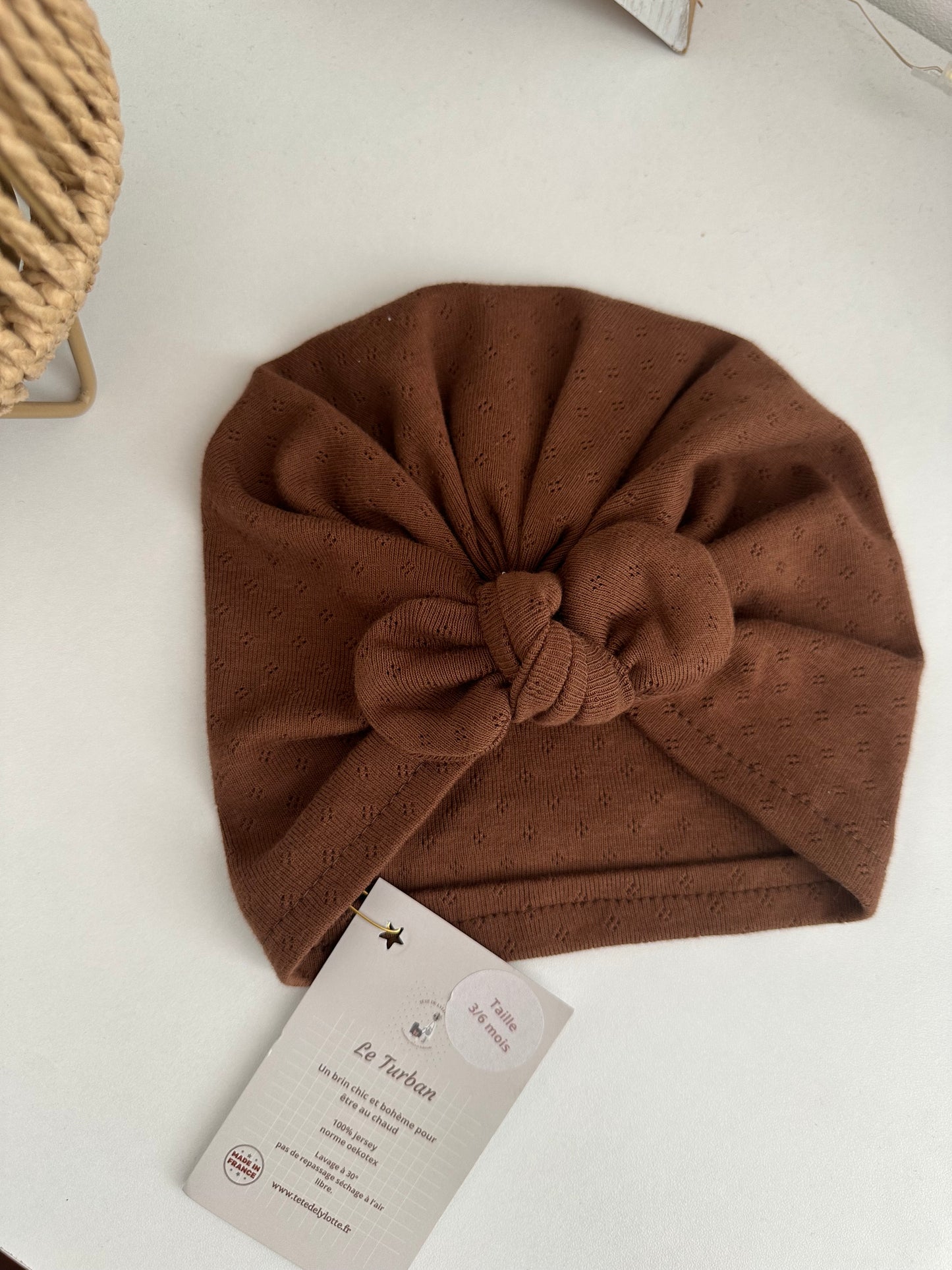 Turban jersey chocolat