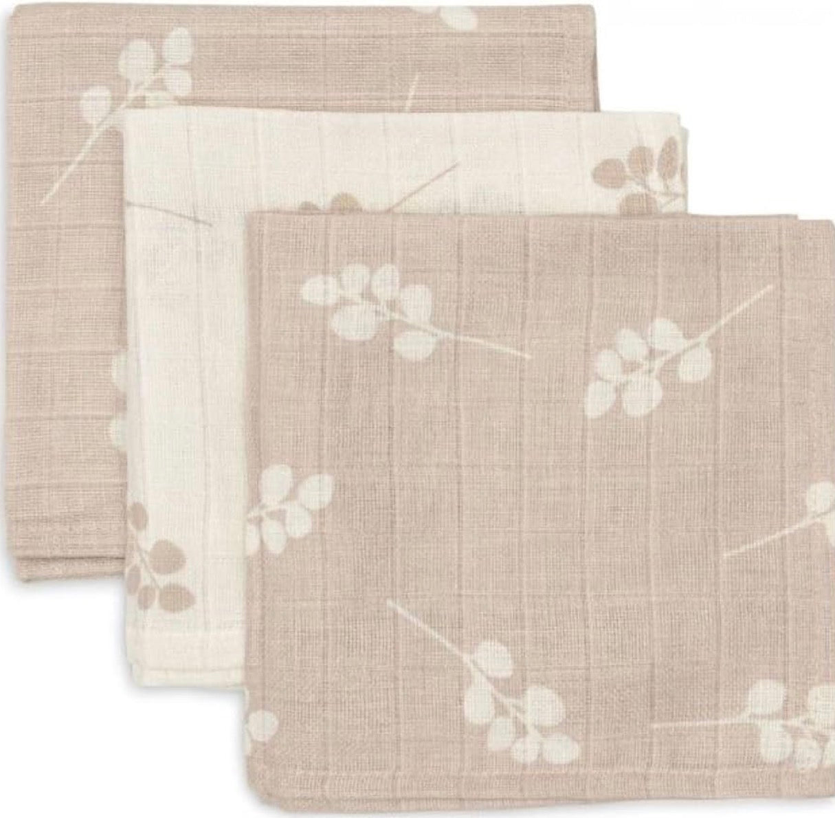 Serviette Gaze de Coton 31x31cm - Twig wild Rose - par 3