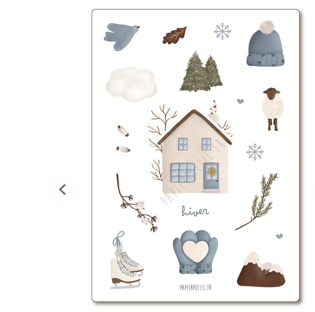 Carte Motifs De L’hiver