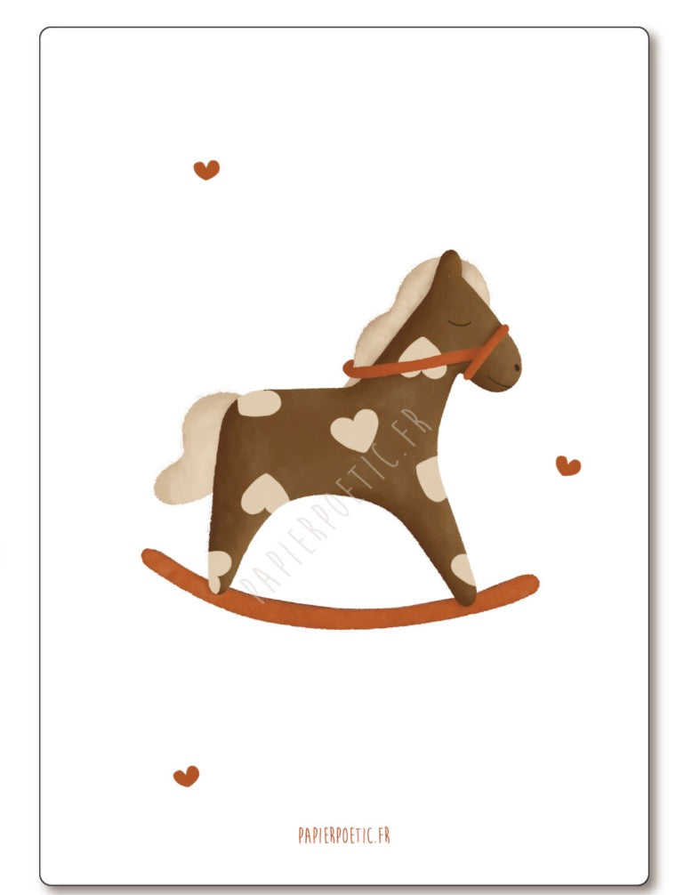 Carte Cheval En Bois