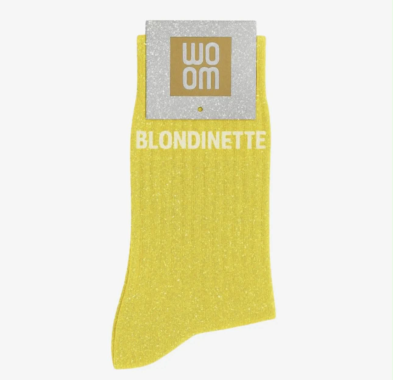 Chaussettes à paillettes - Blondinette jaune