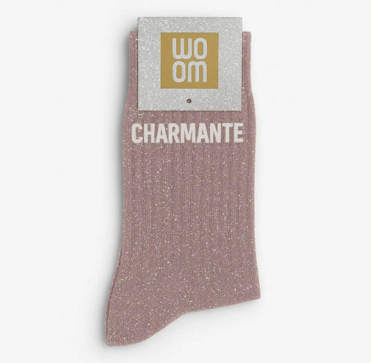 Chaussettes à paillettes - Charmante Rose Gold