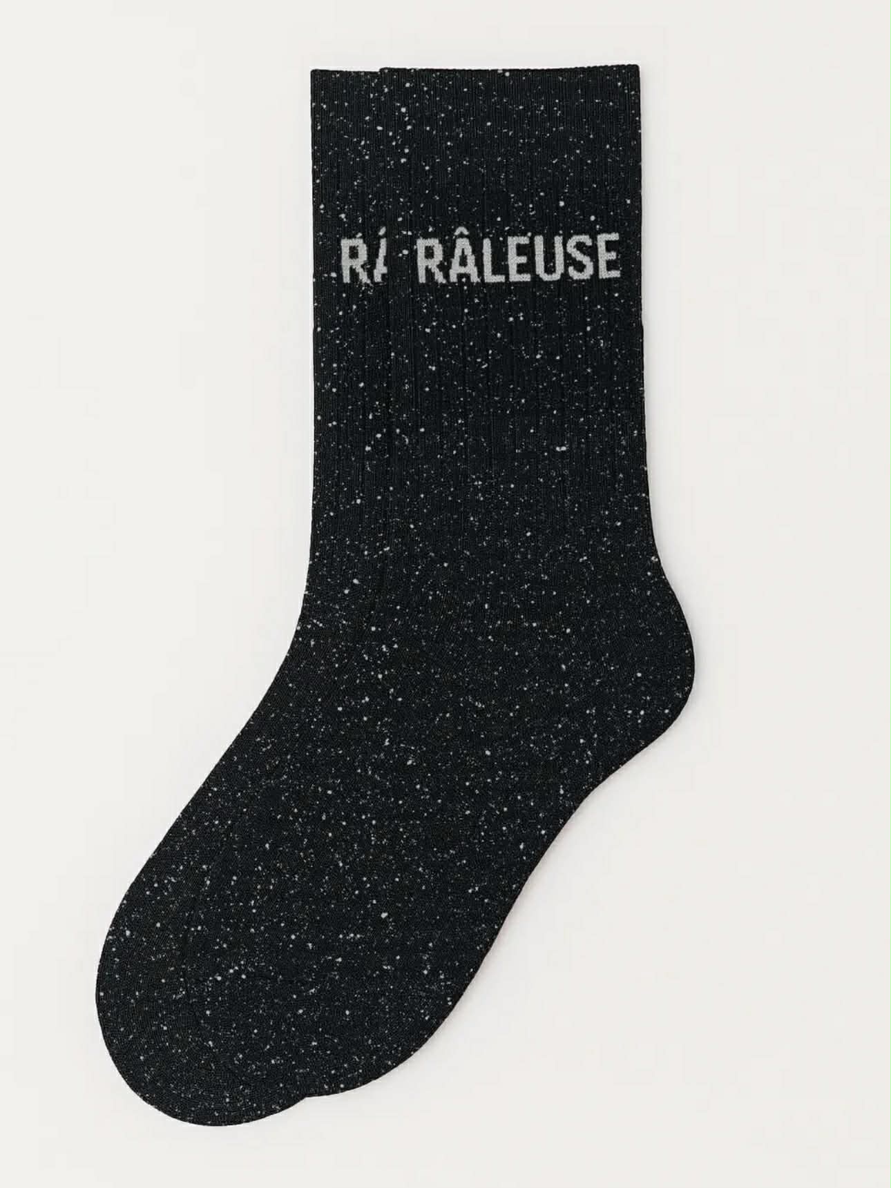 Chaussettes à paillettes - Râleuse noir