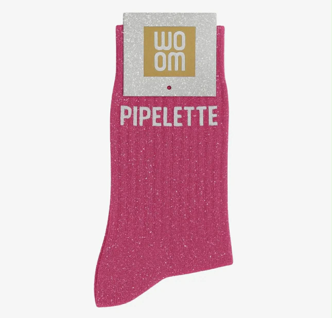Chaussettes à paillettes - Pipelette Fushia