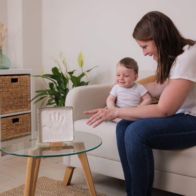 Boîte à empreintes Baby Box Carrée Jolis Cœurs