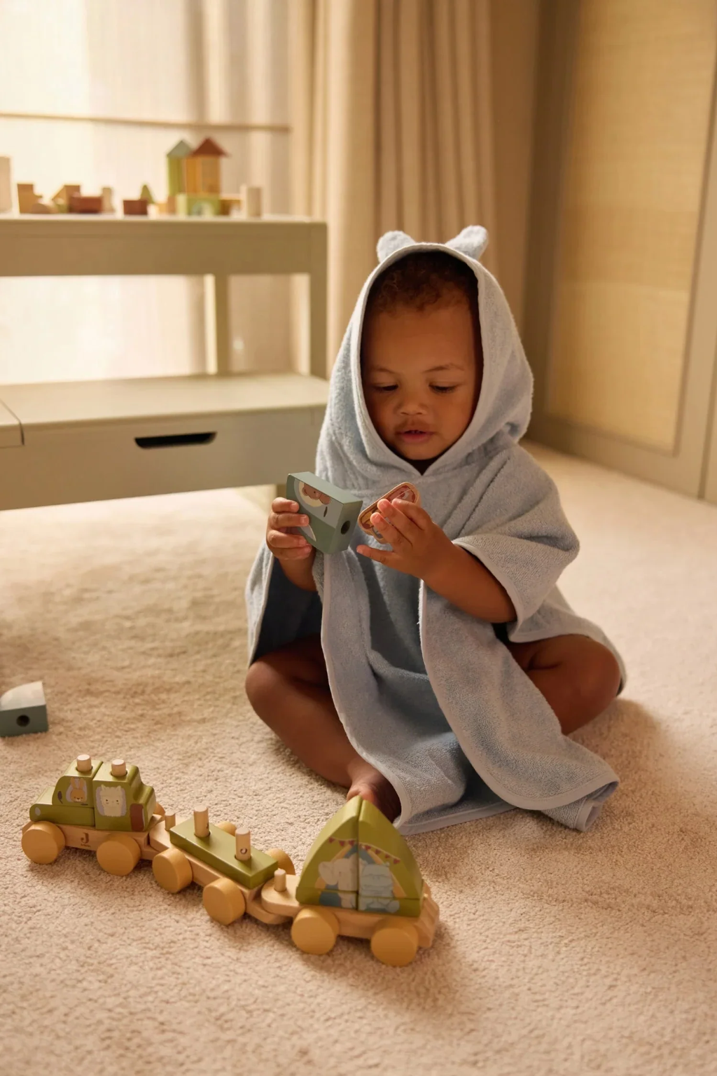 Poncho de Bain - Miffy cloudy bleu