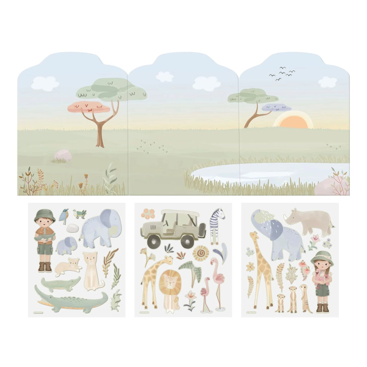 Stickers réutilisables - Safari Friends