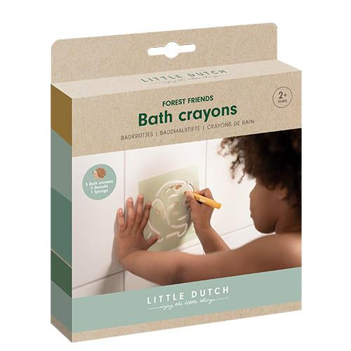 Crayons de bain avec pochoirs – Forest Friends | Little Dutch