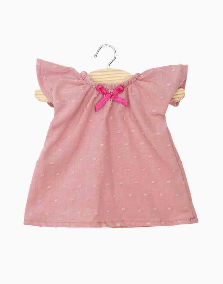 Chemise de nuit Mary en coton plumetis rose thé
