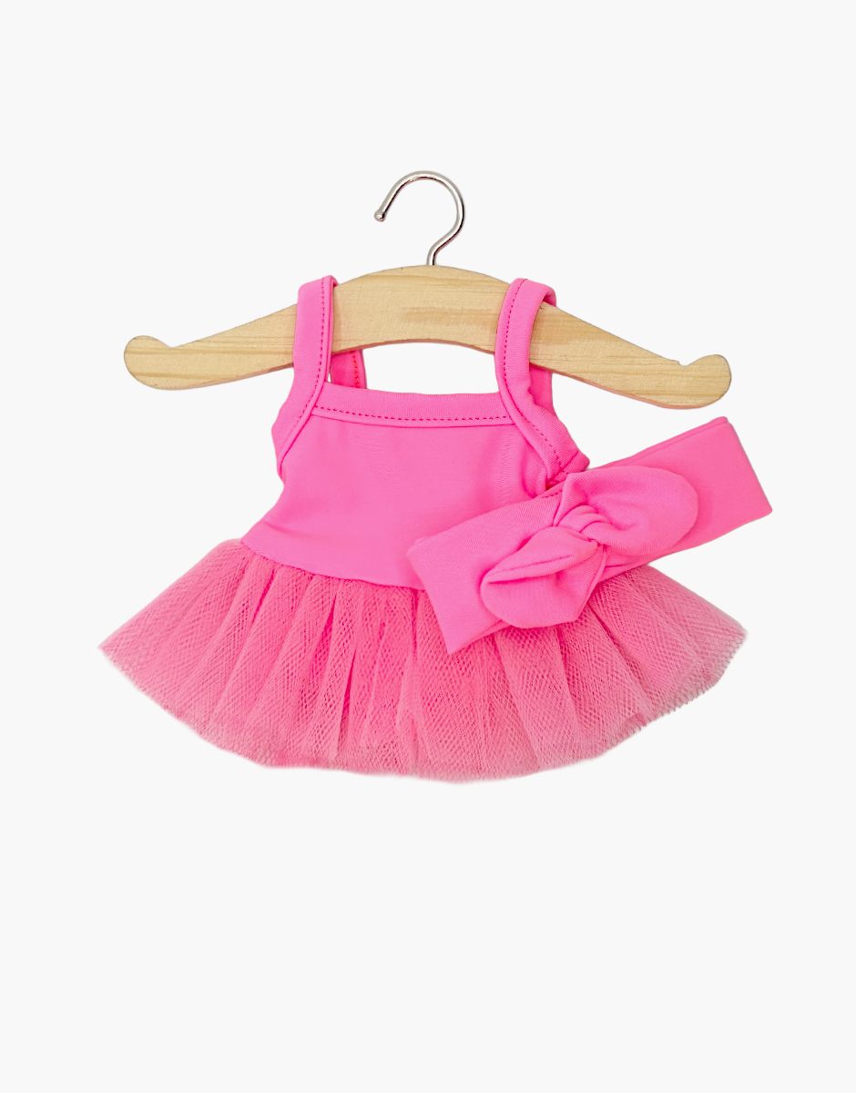 Mini Panchas – Tutu Stella et son headband rose fluo