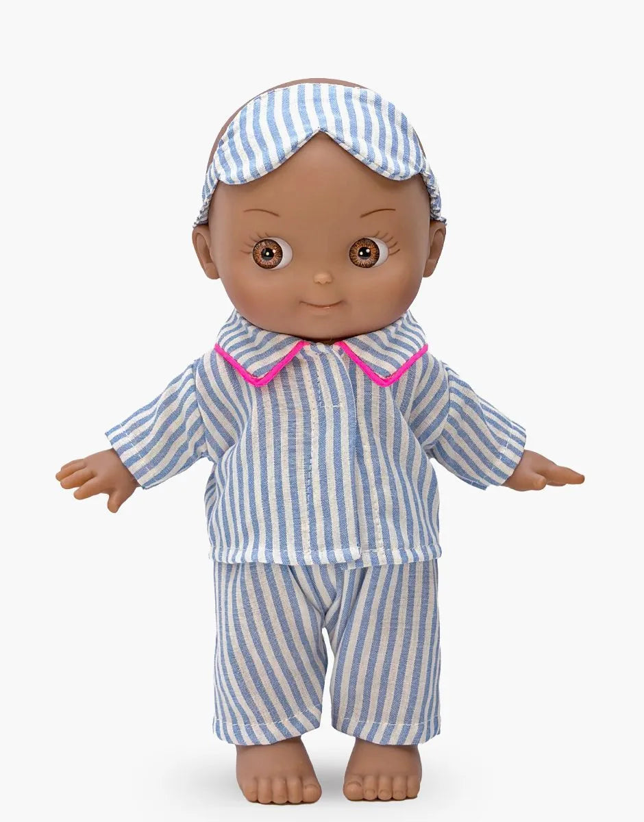 Noah à la maison et son ensemble de nuit rayé bleu