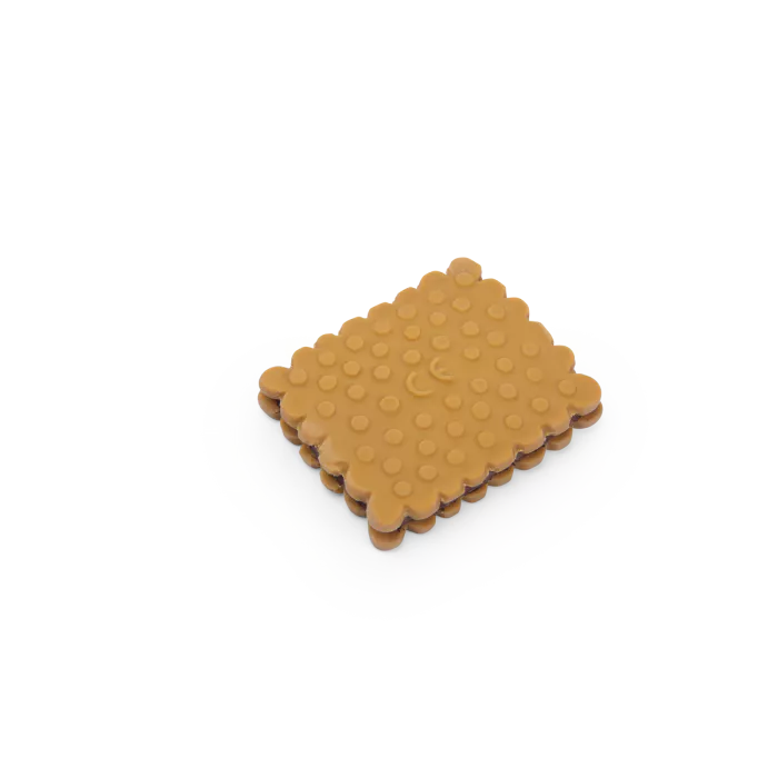 Jouet de dentition en caoutchouc biscuit - Puce & Pilou