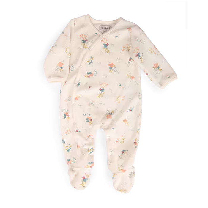 Pyjama en velours fleurs - La petite école de danse