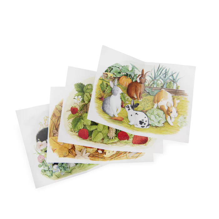 4 mini puzzles des animaux (4x12 pièces)