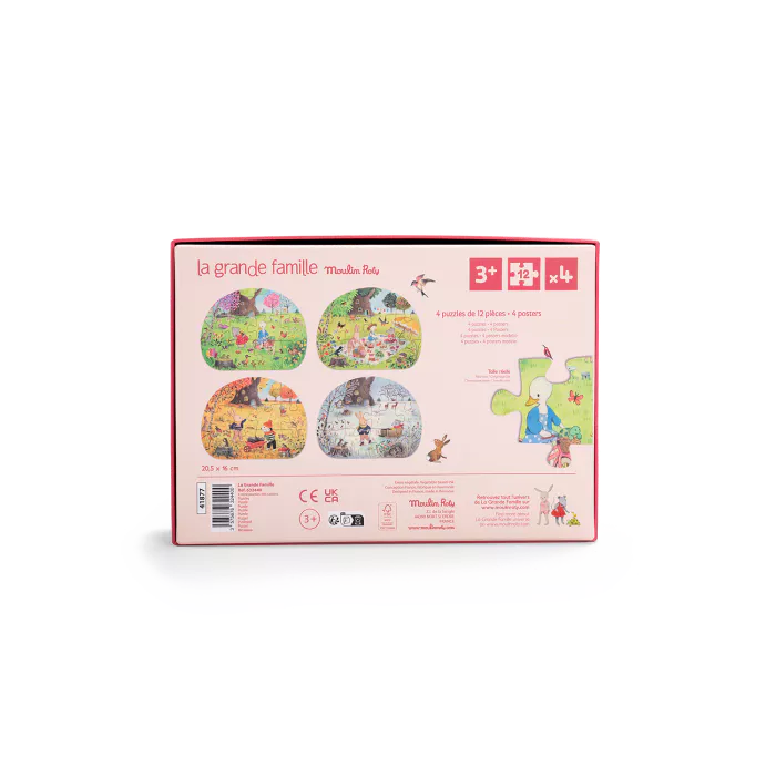 4 mini puzzles Des saisons 12 pièces