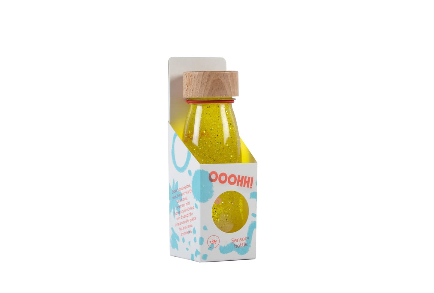 Bouteille sensorielle à paillettes - jaune