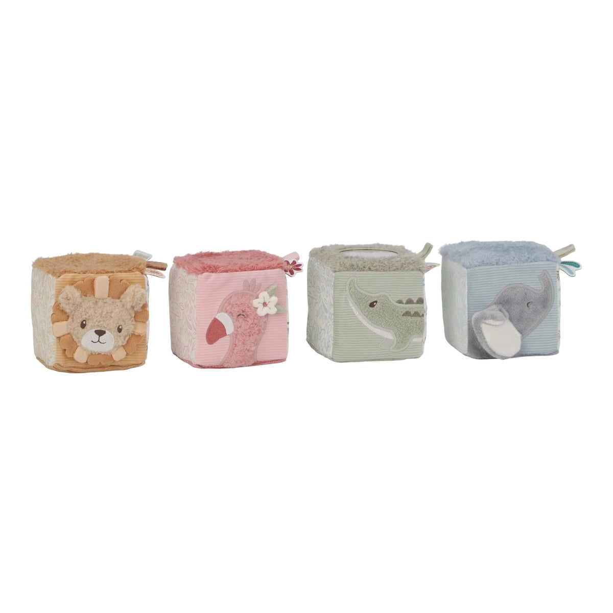 Lot de 4 cubes doux - Safari Friends