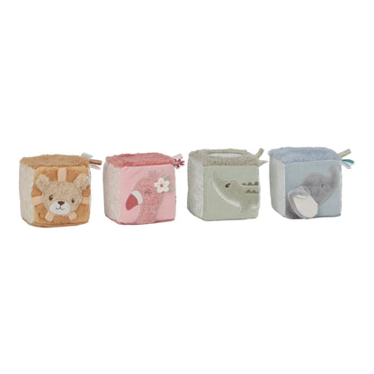 Lot de 4 cubes doux - Safari Friends