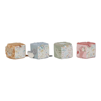 Lot de 4 cubes doux - Safari Friends