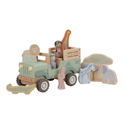 Voiture de Safari et animaux en bois - Safari Friends