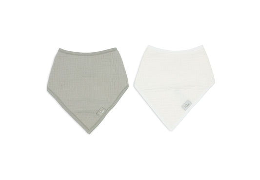 Bavoir Bandana Gaze de Coton - par 2 - Olive green