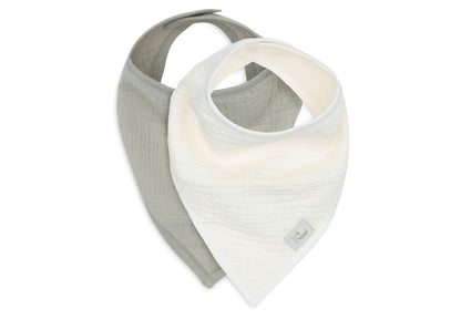 Bavoir Bandana Gaze de Coton - par 2 - Olive green