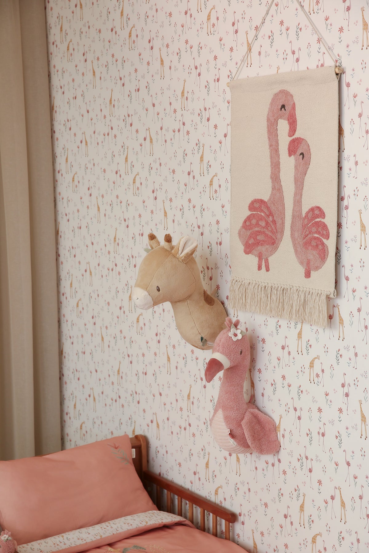 Tapis mural Flamant Rose - Safari Friends