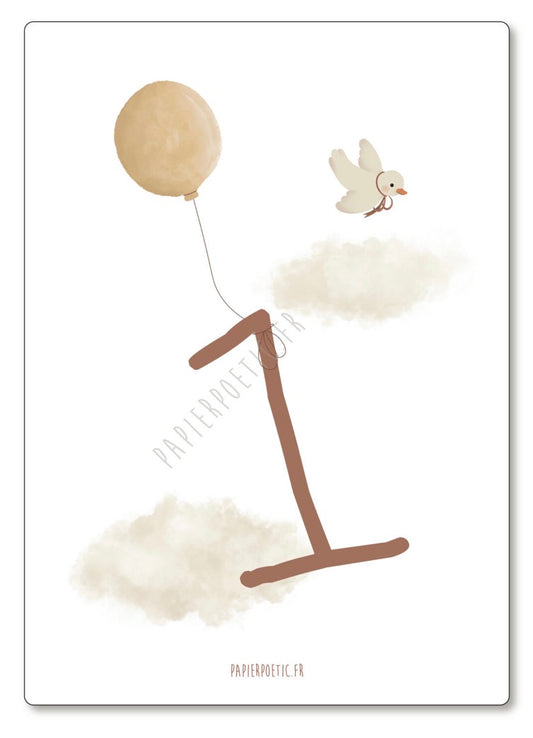 Carte  “Anniversaire 1 An”