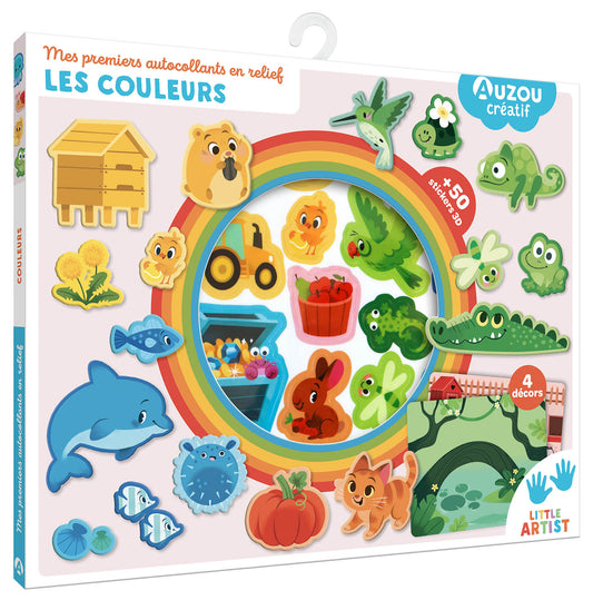 Ma pochette d’artiste - mes premiers autocollants en relief - Les couleurs