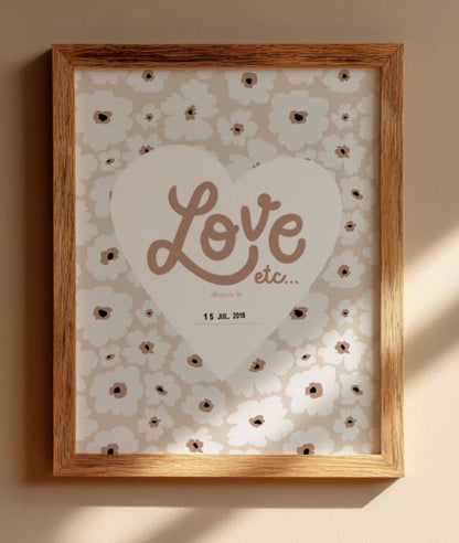 Affiche Love etc … fleurs