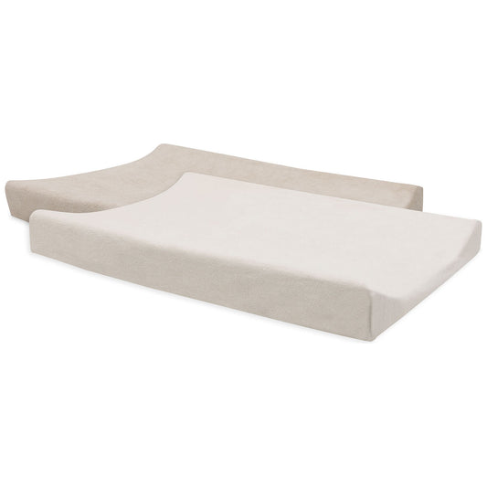 Housse Matelas à Langer Éponge Duo - Sand & oatmeal
