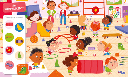 Cherche et trouve des tout-petits à la maternelle