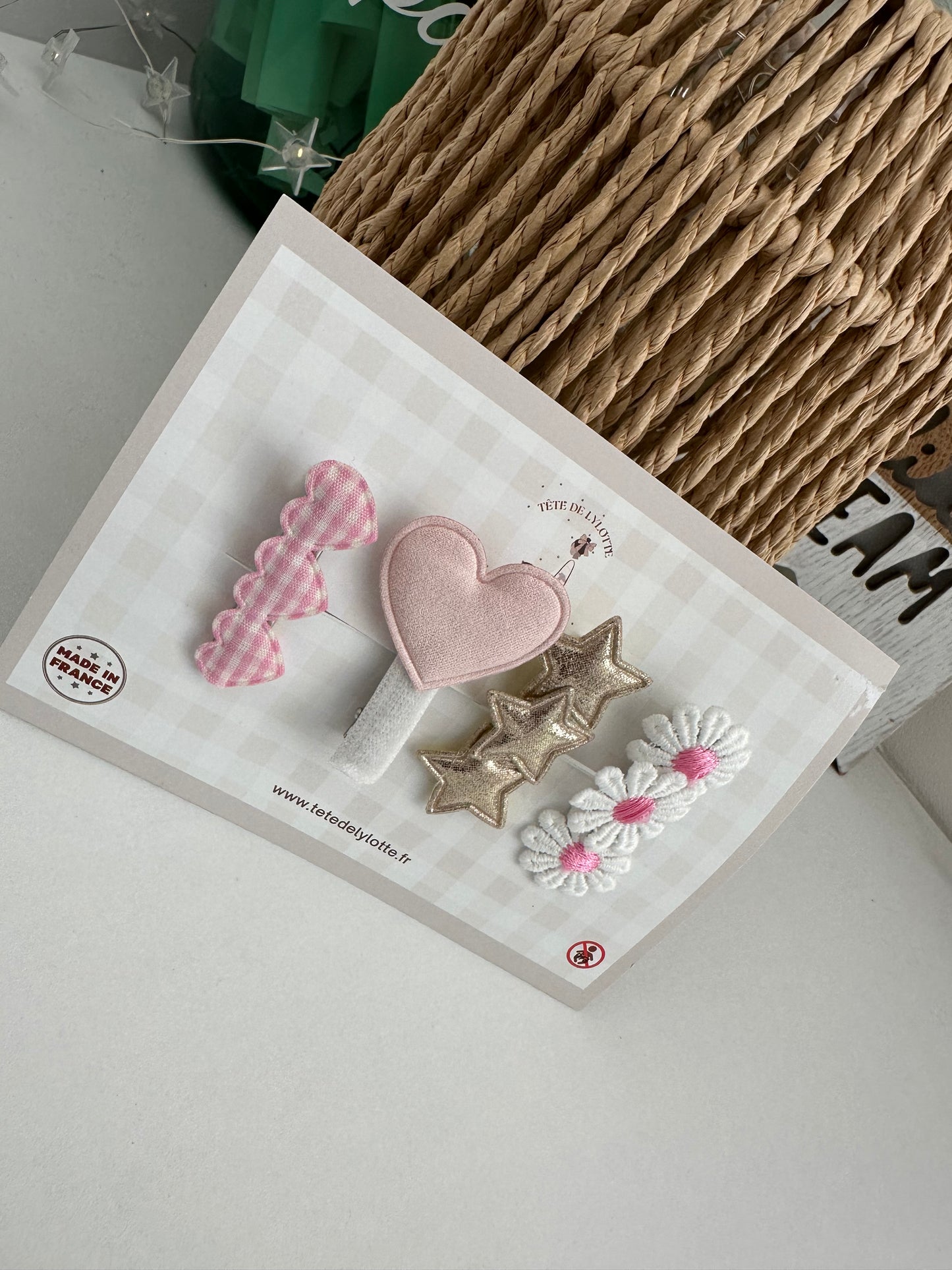 Set pinces rose