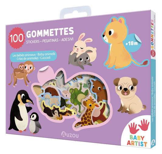 Ma pochette de 100 gommettes - Bébés animaux