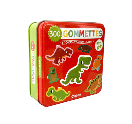 Boîte 300 gommettes métal - Dinosaures