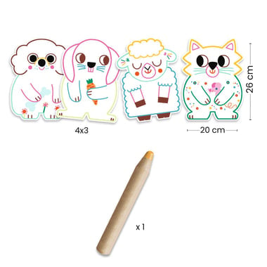 Coloriages à révéler - Animaux familiers