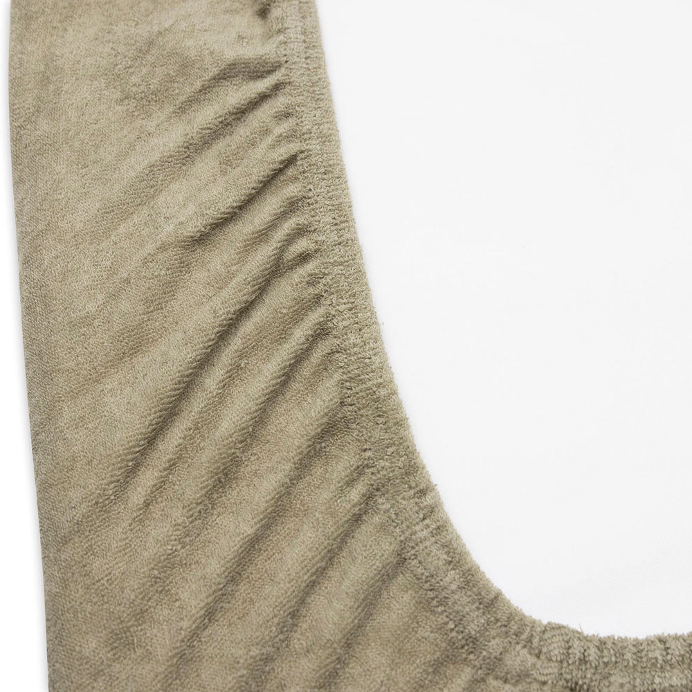 Housse matelas à langer en éponge Olive Green