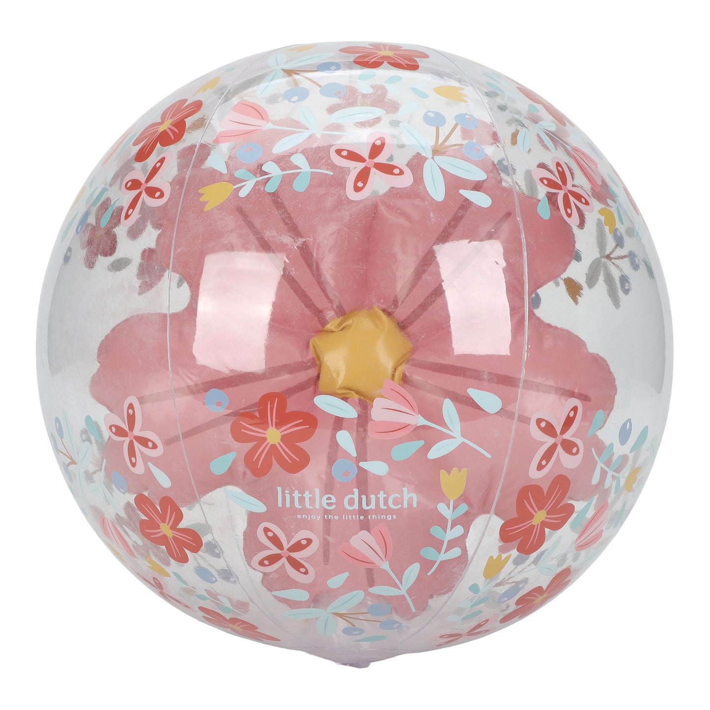 Ballon de plage 3D - Pink Flowers - 35 cm
