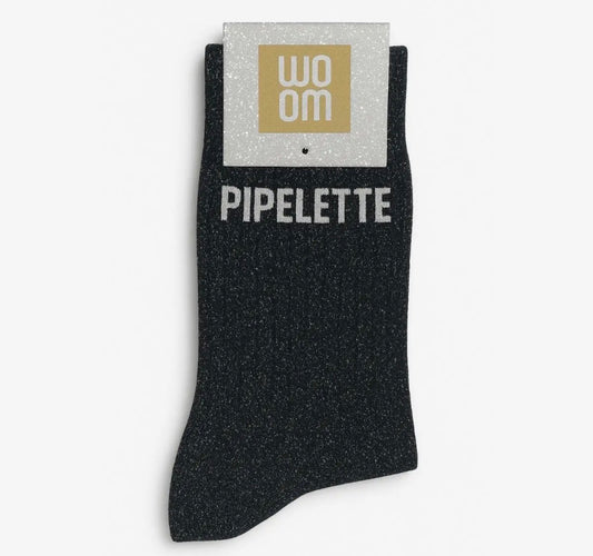 Chaussettes à paillettes - Pipelette noir