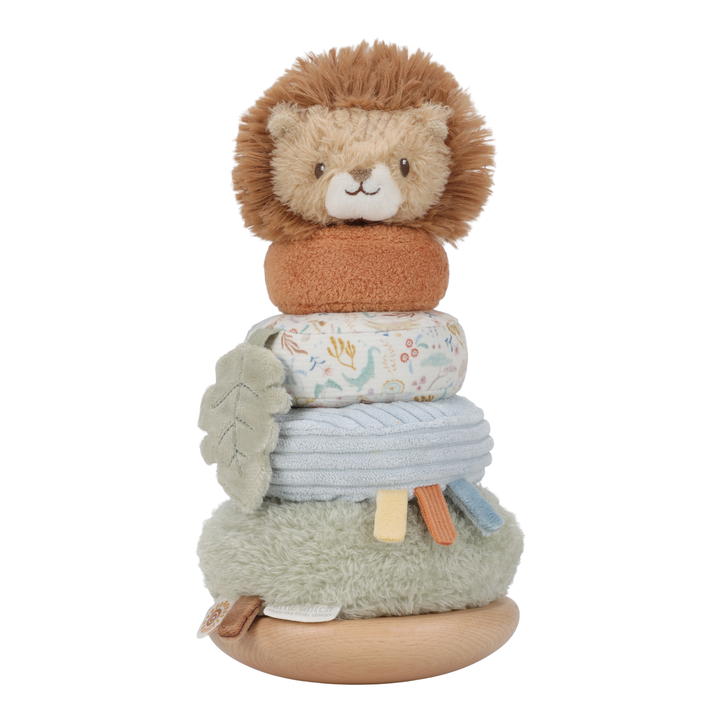 Culbuto Lion à empiler - doudou et bois - safari friends