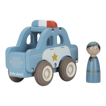Voiture de police en bois
