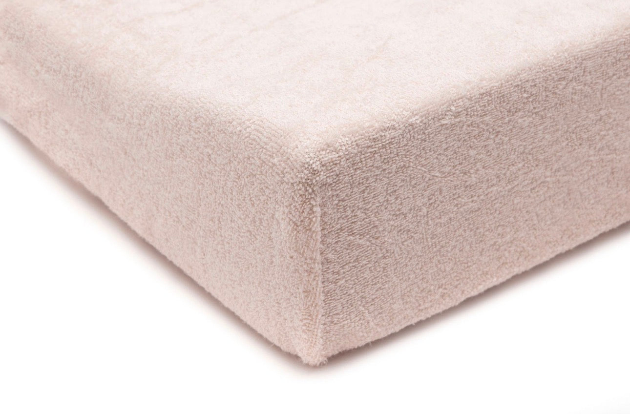 Housse Matelas à Langer Éponge Duo - rose et biscuit
