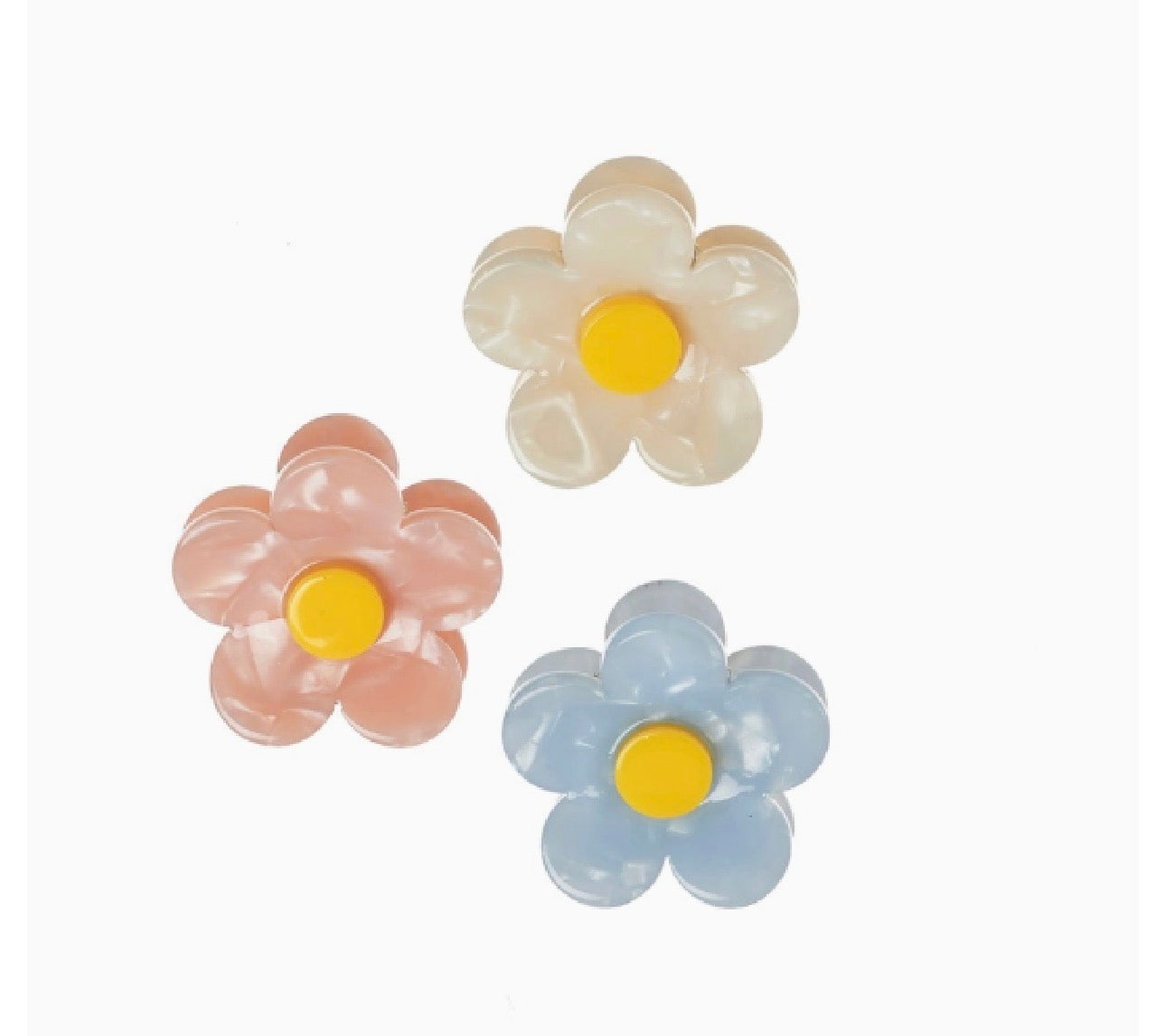 Lot de 3 mini pinces à griffes Daisy