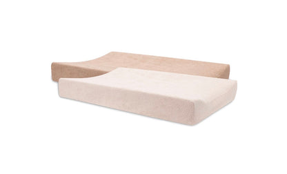 Housse Matelas à Langer Éponge Duo - rose et biscuit