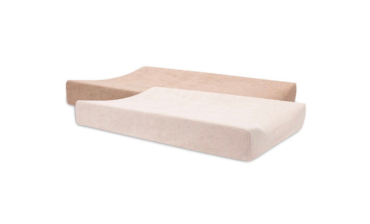 Housse Matelas à Langer Éponge Duo - rose et biscuit