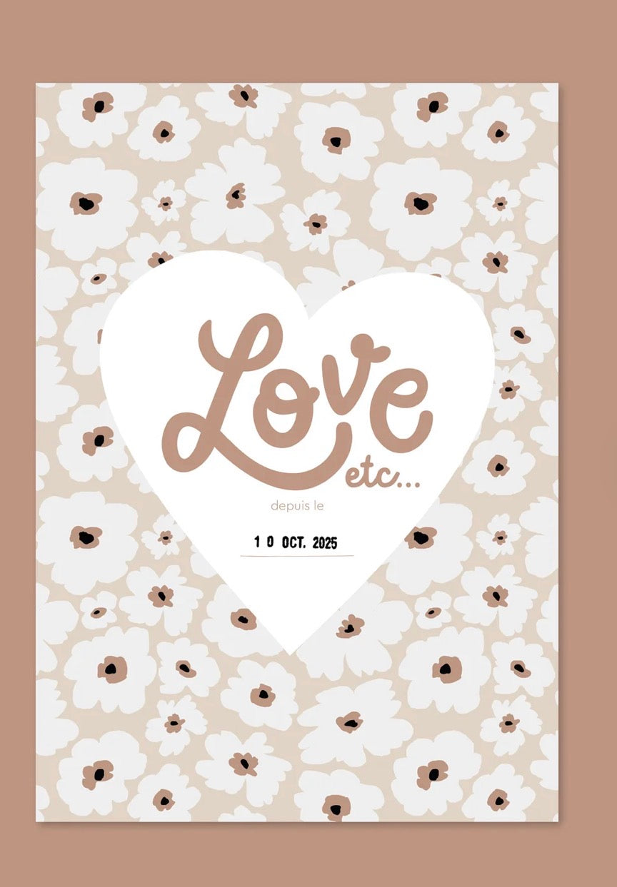 Affiche Love etc … fleurs